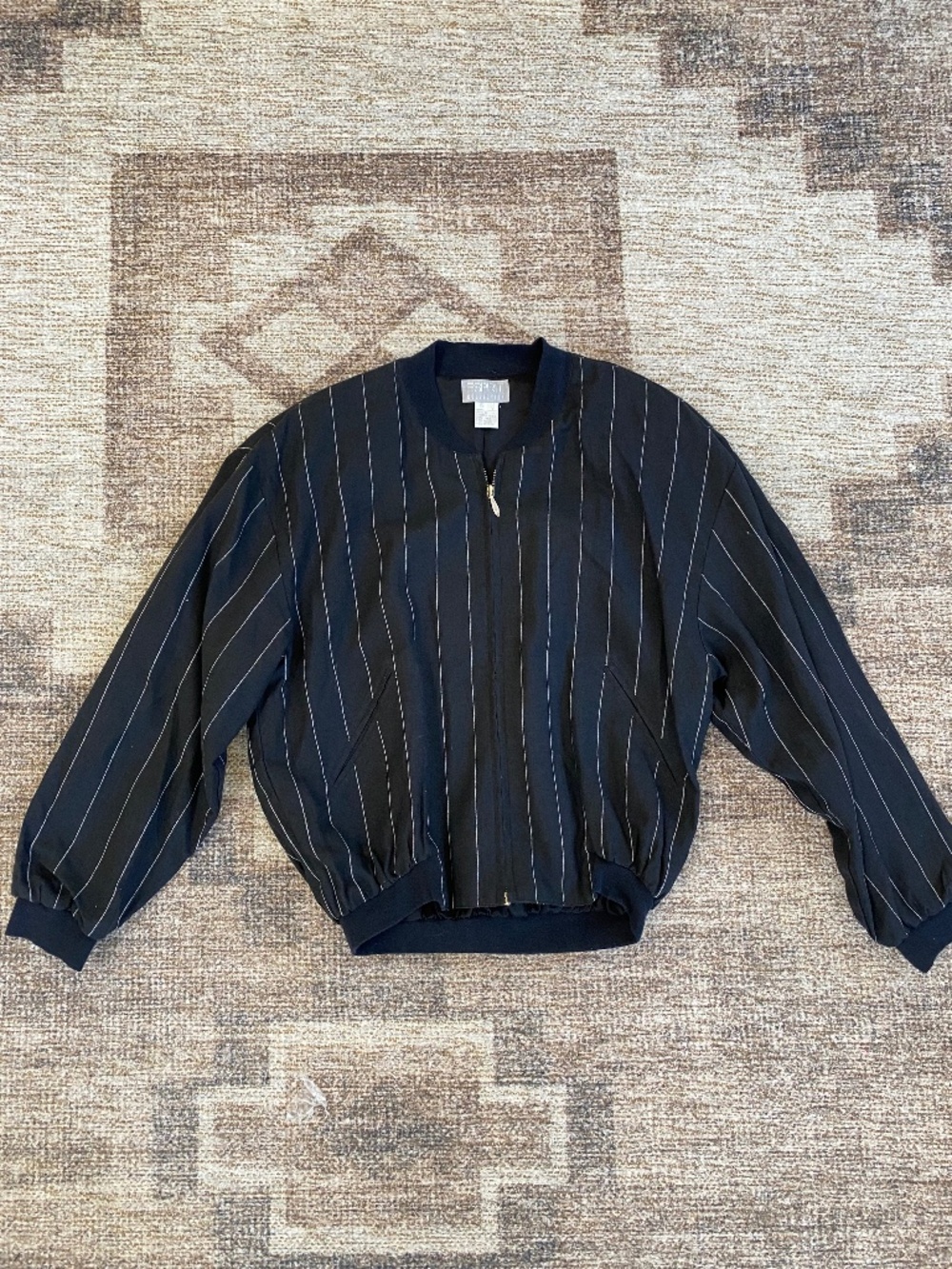 Esprit Vintage Pinstripe Bomber Jacket